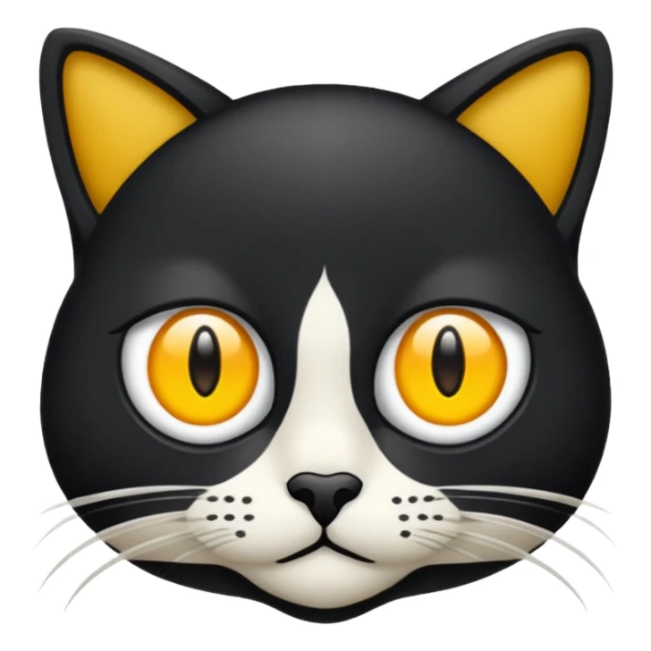 Gato negro y blanco  sticker