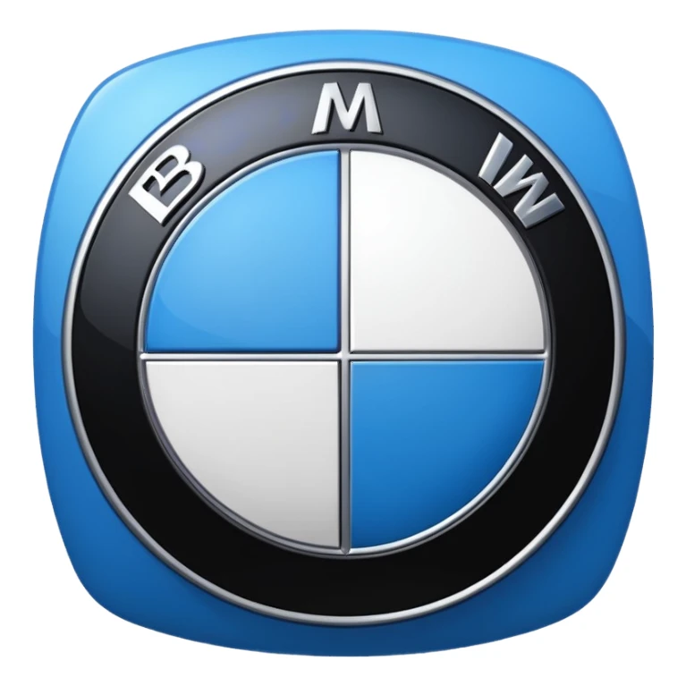 A BMW LOGO with correct colours in it diagonal blue sticker