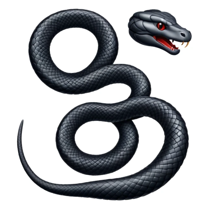 Una vibora negra sticker