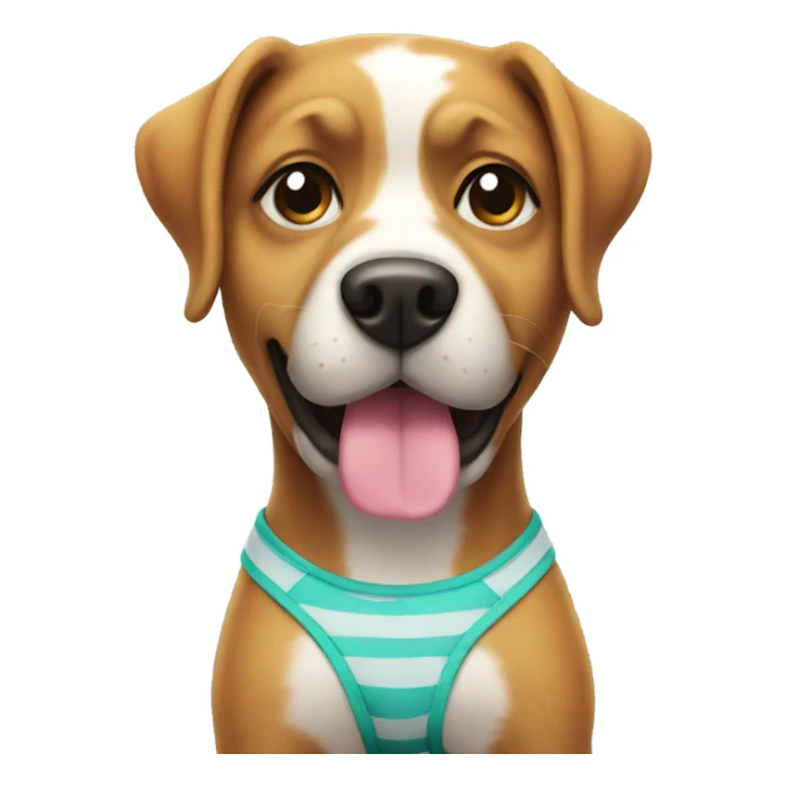 Dog with bikini sticker
