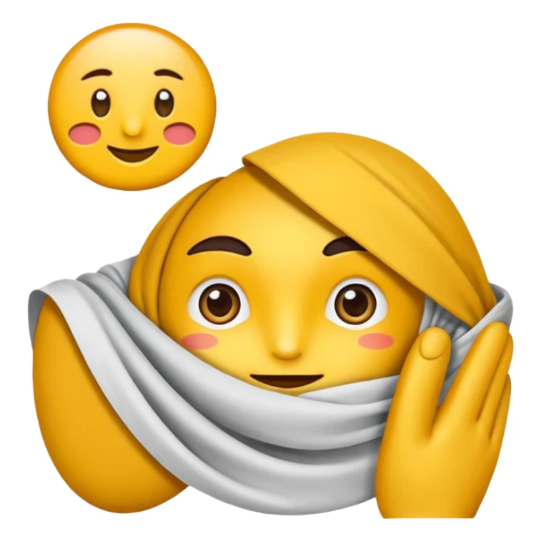 یه ایموجی بساز که چشماش سمت بالاعه و دوستا دستش زیر چونه اشه sticker