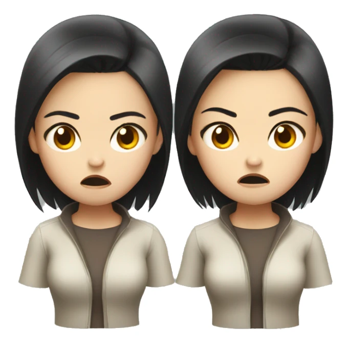 Chinese girl angry sticker