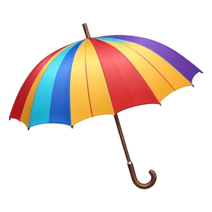 summer beach colorful umbrella, just umbrella sticker