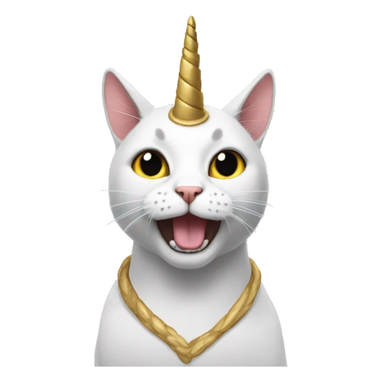 Cat merged into a unicorn  sticker