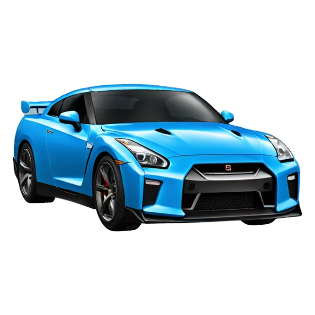 blue gtr car sticker