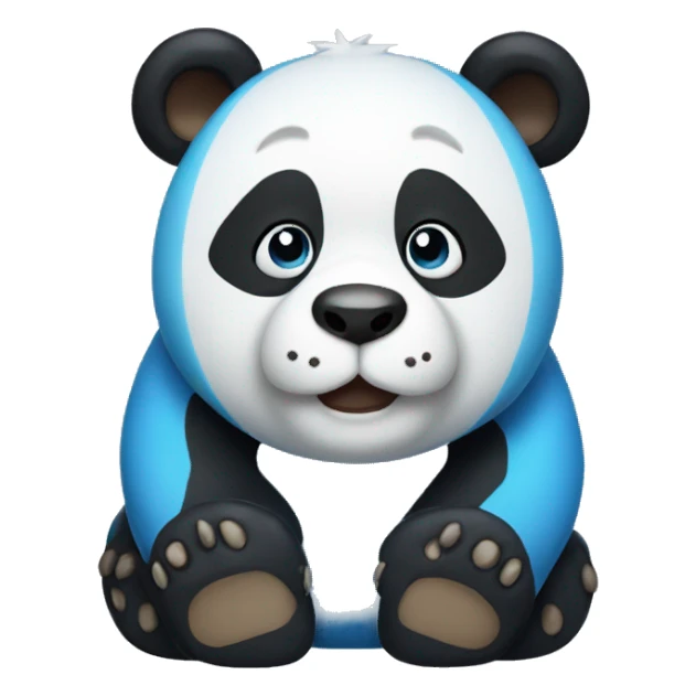 blue panda sticker