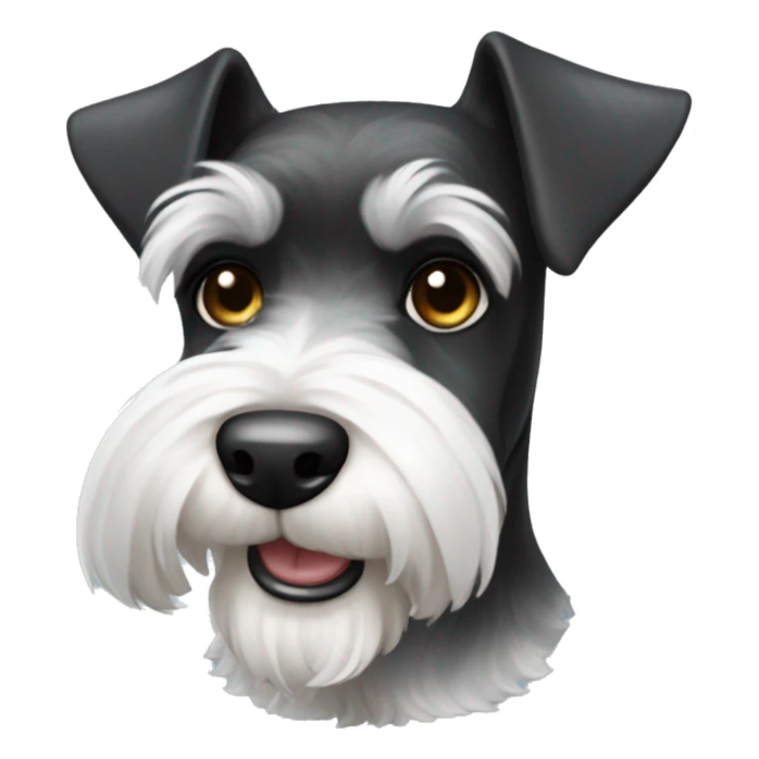 Black and white mini schnauzer sticker