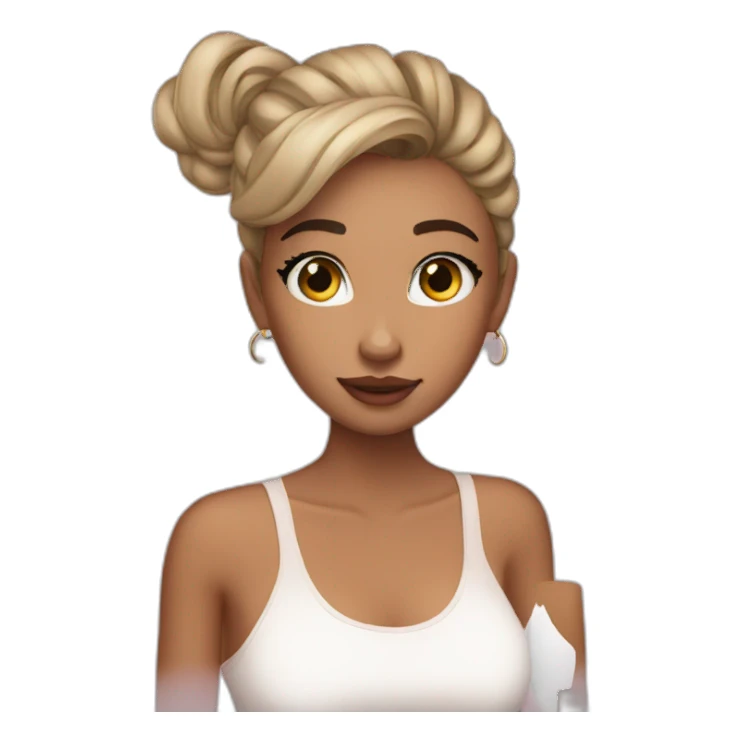 instagram model looking through instagram sticker