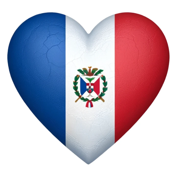 Dominican flag as a heart sticker