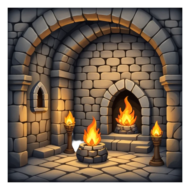 dungeon room in castle room sticker