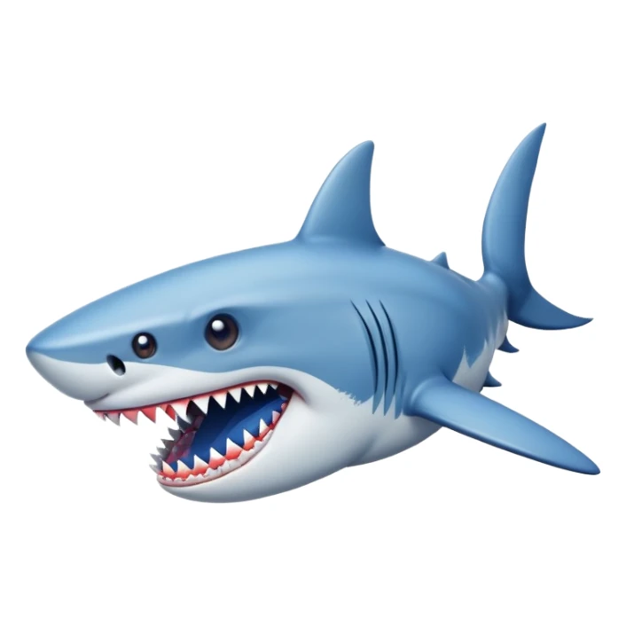 A Shark with blue shoes  sticker