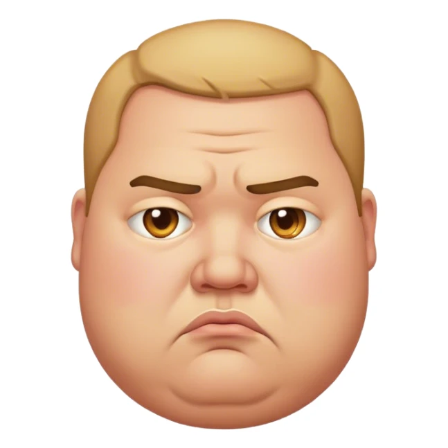 Fat guy sad sticker