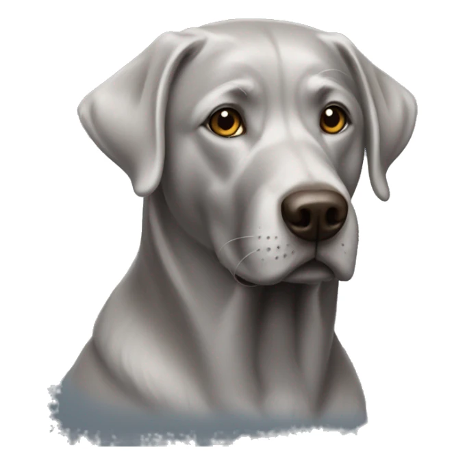 Silver lab sticker