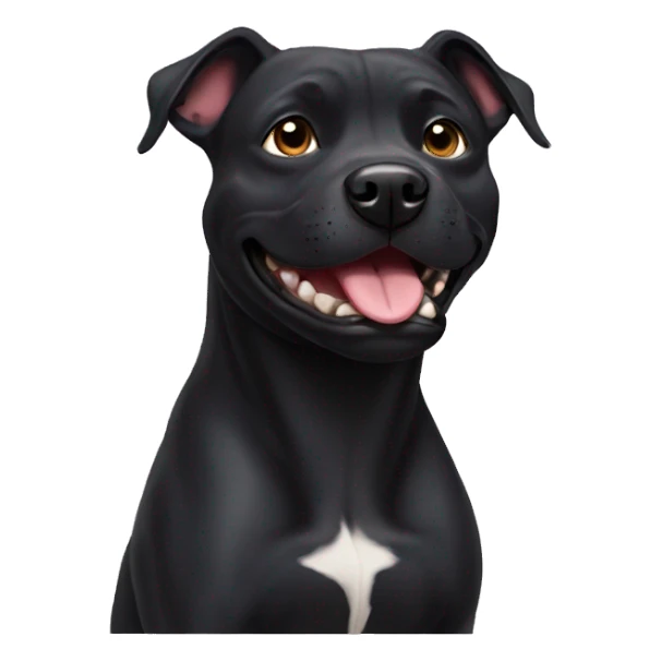 black staffy dog sticker