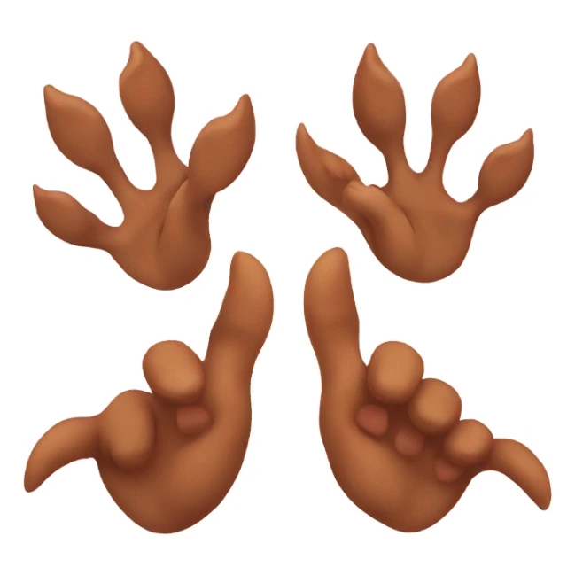 Two duck paws aesthetics  sticker