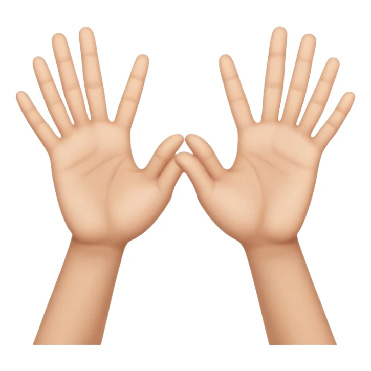 Opened hands crossing body in x shape sticker