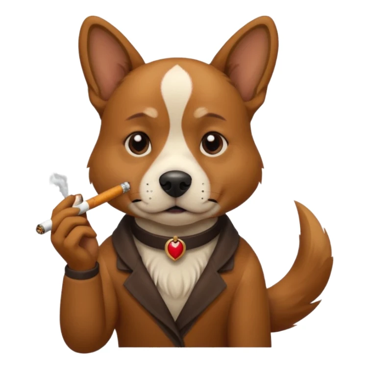 Dog smoking  sticker