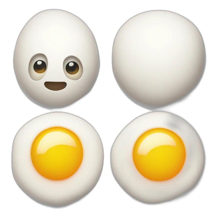 Sunny-side-up egg with eye  sticker