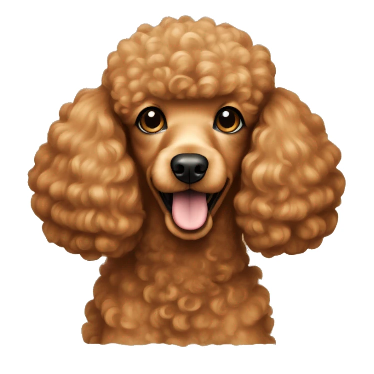 Caramel color poodle sticker