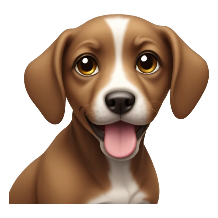 Brown baby dog face at the beach sticker