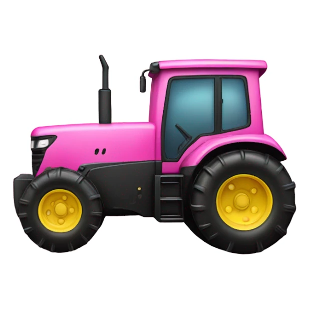 Pink ombre tractor with glitter sticker