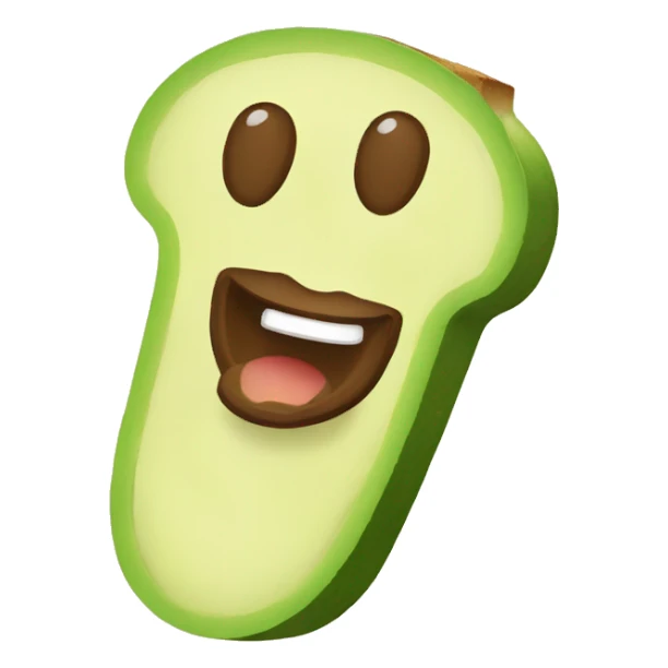 Toast with avocado sticker