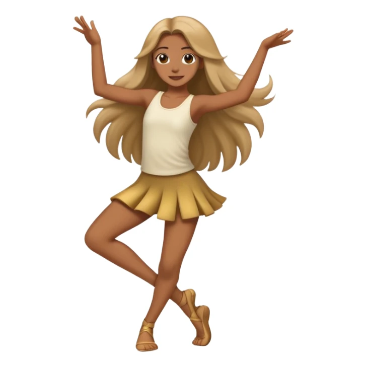 Person dancing long hair sticker