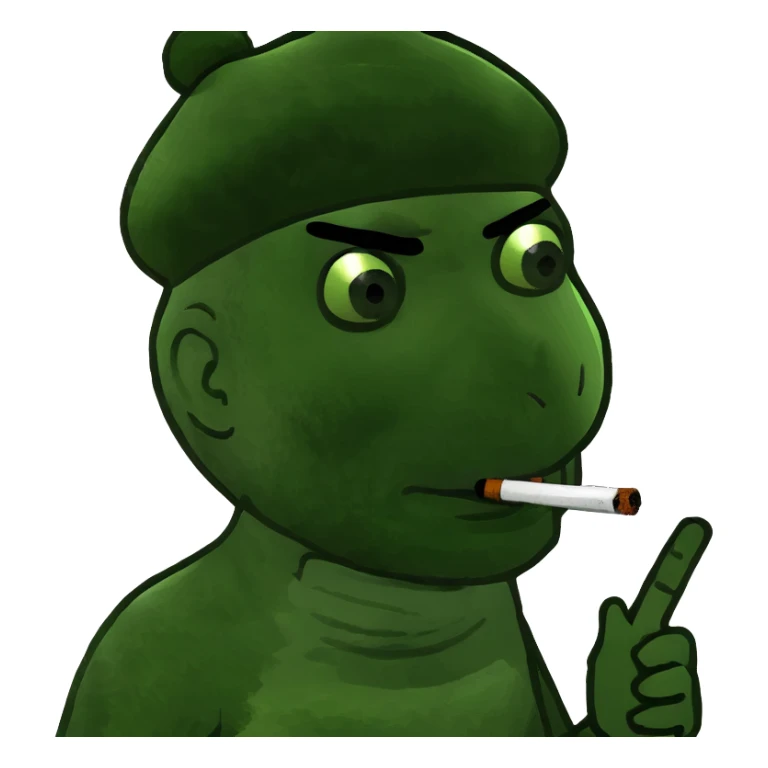 man smoking weed sticker
