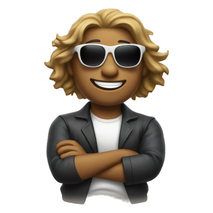 A smiling with sun glasses sticker