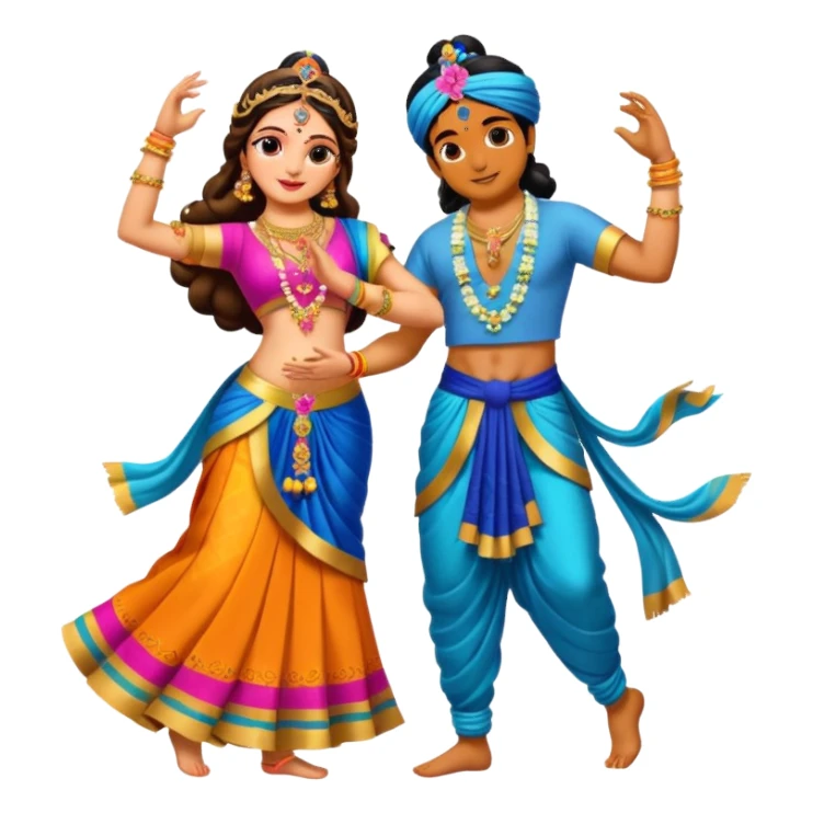Radha krishna raas sticker