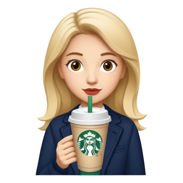 A PREEPY girl with Starbucks  sticker