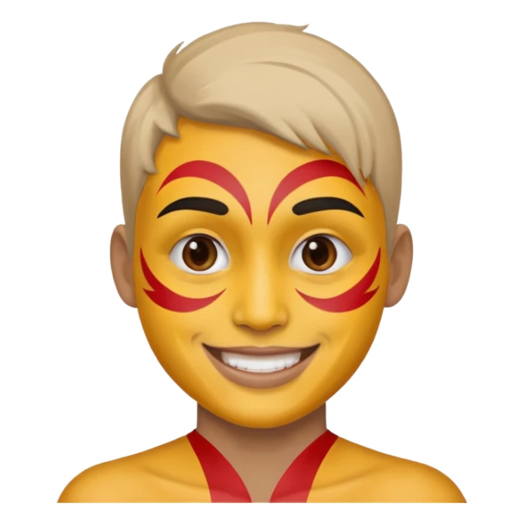 Fan with Face Paint half body sticker