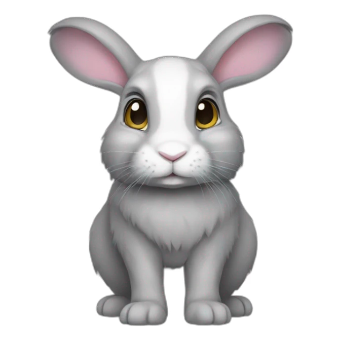 rabbit-lop-gray-fullbody sticker