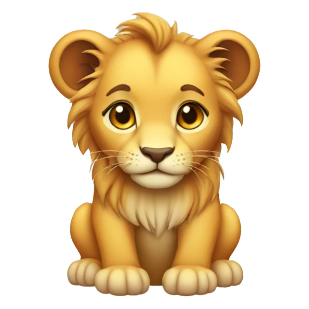 cute baby lion sticker