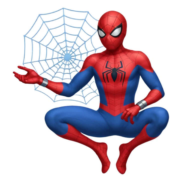Spiderman shooting web from his wrist  sticker