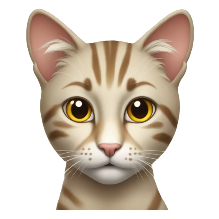focused feline in natural setting sticker