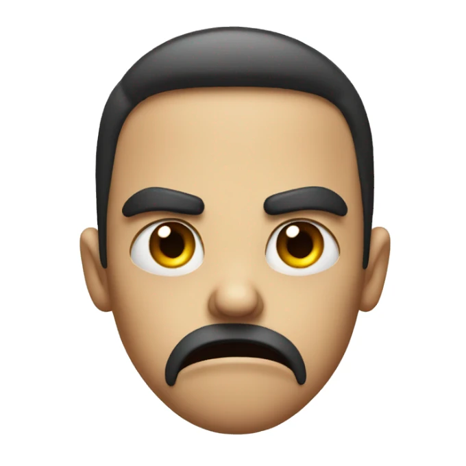 Angry face with big teary eyes  sticker