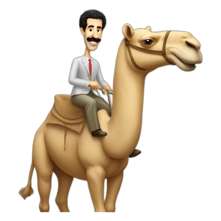 borat riding a camel sticker