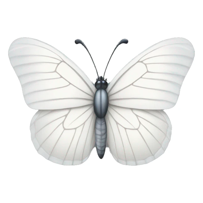 All White butterfly sticker