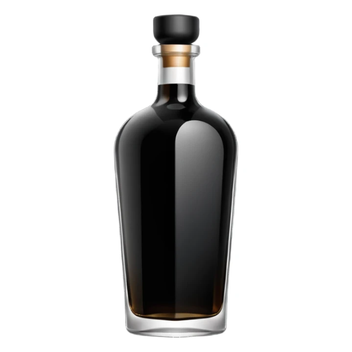 an elegant black alcohol bottle sticker