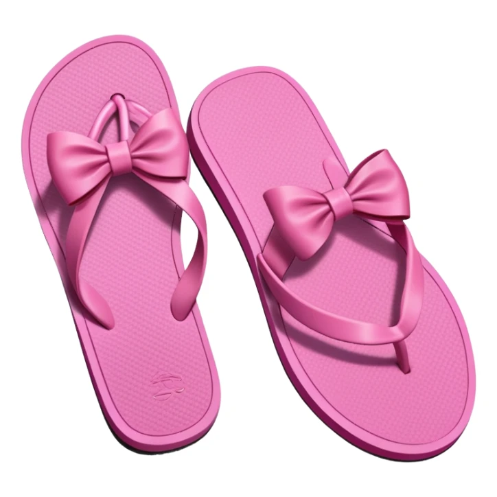 Pink bow flip flops sticker