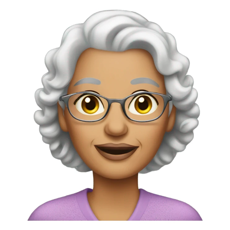 Grandmother with eyelash extensions  sticker