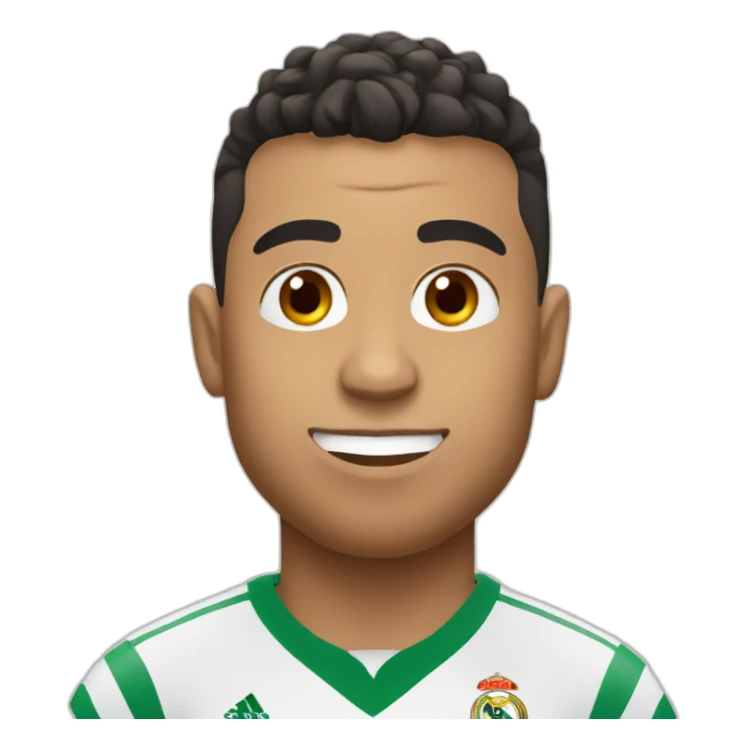 Ronaldo with a goat face sticker