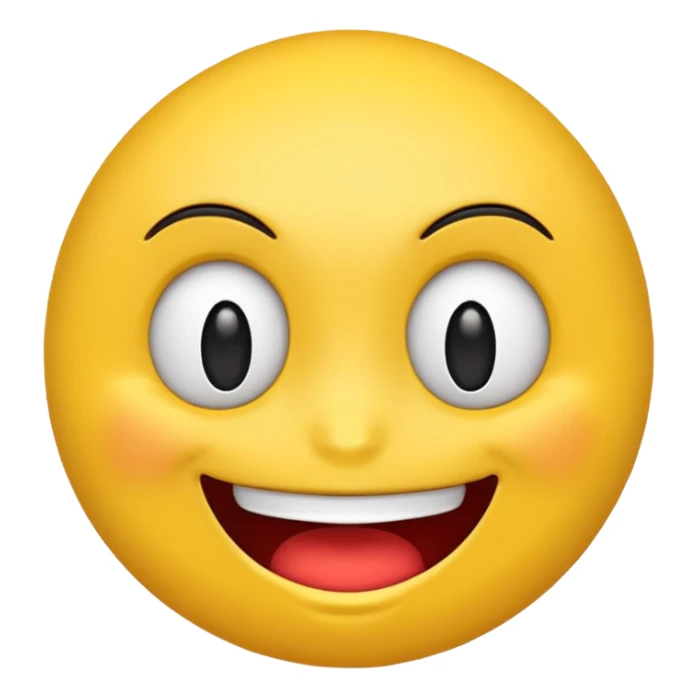 yellow emoji with a devious smile sticker