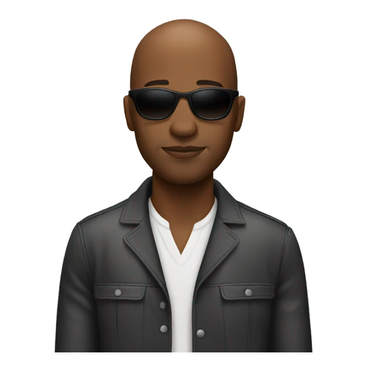 Black man that’s bald with shades on sticker