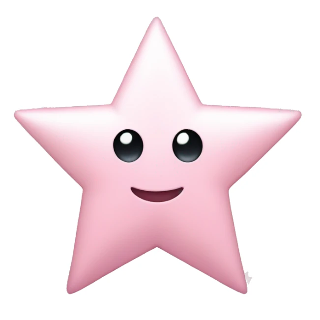 pale pink star sparkle sticker