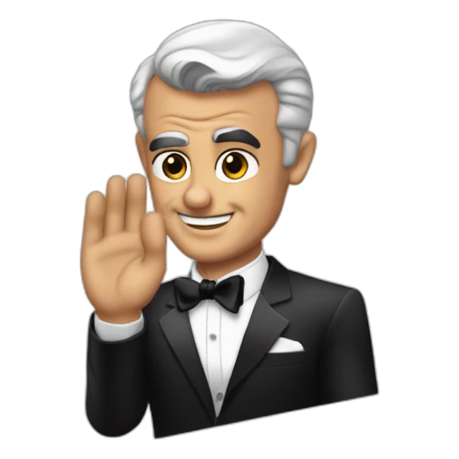 Sean connery young as james bond waving sticker