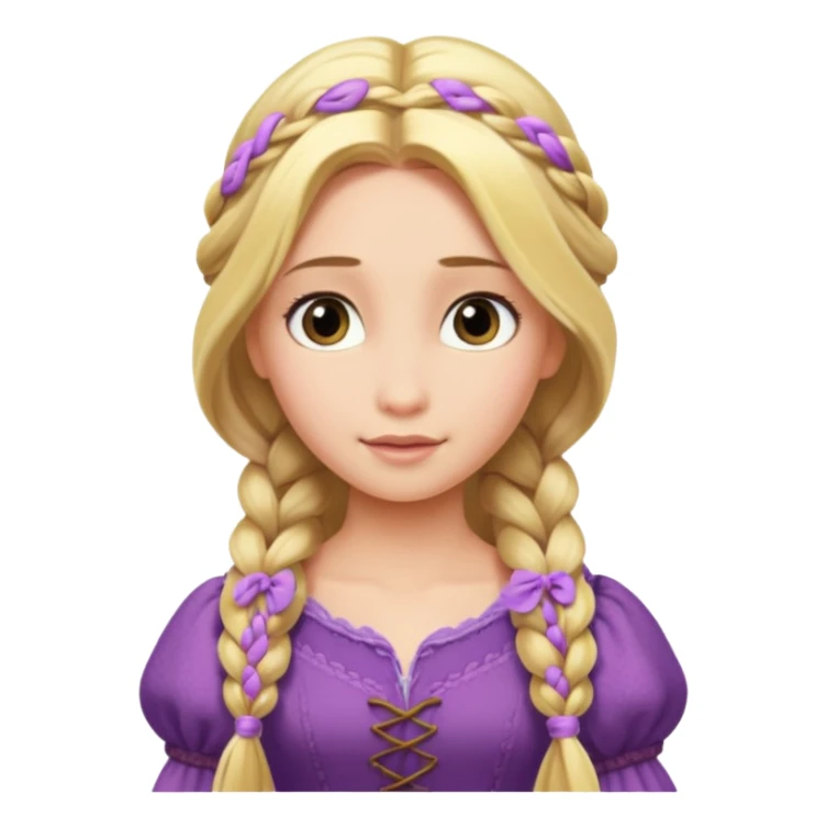 emote rapunzel di kepang  sticker