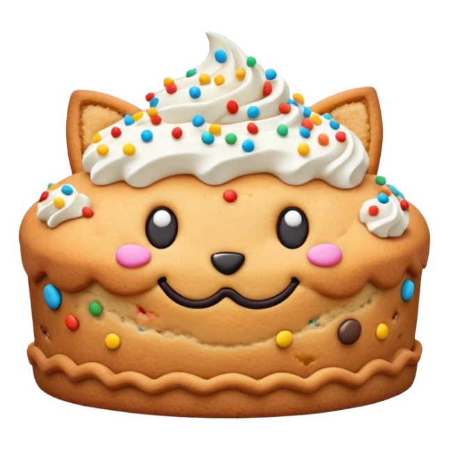 Cookie puss carvel cake sticker