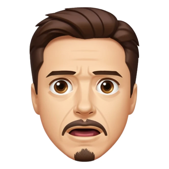 suprised tony stark sticker